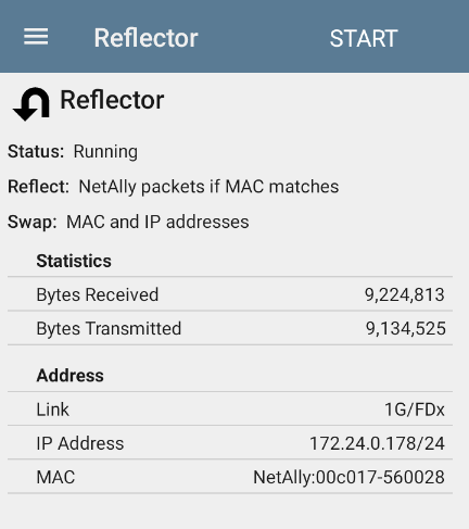 Network Testing Reflector Running Reflector