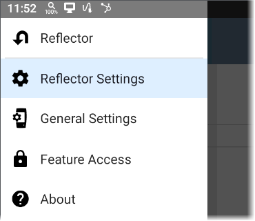 Reflector Settings
